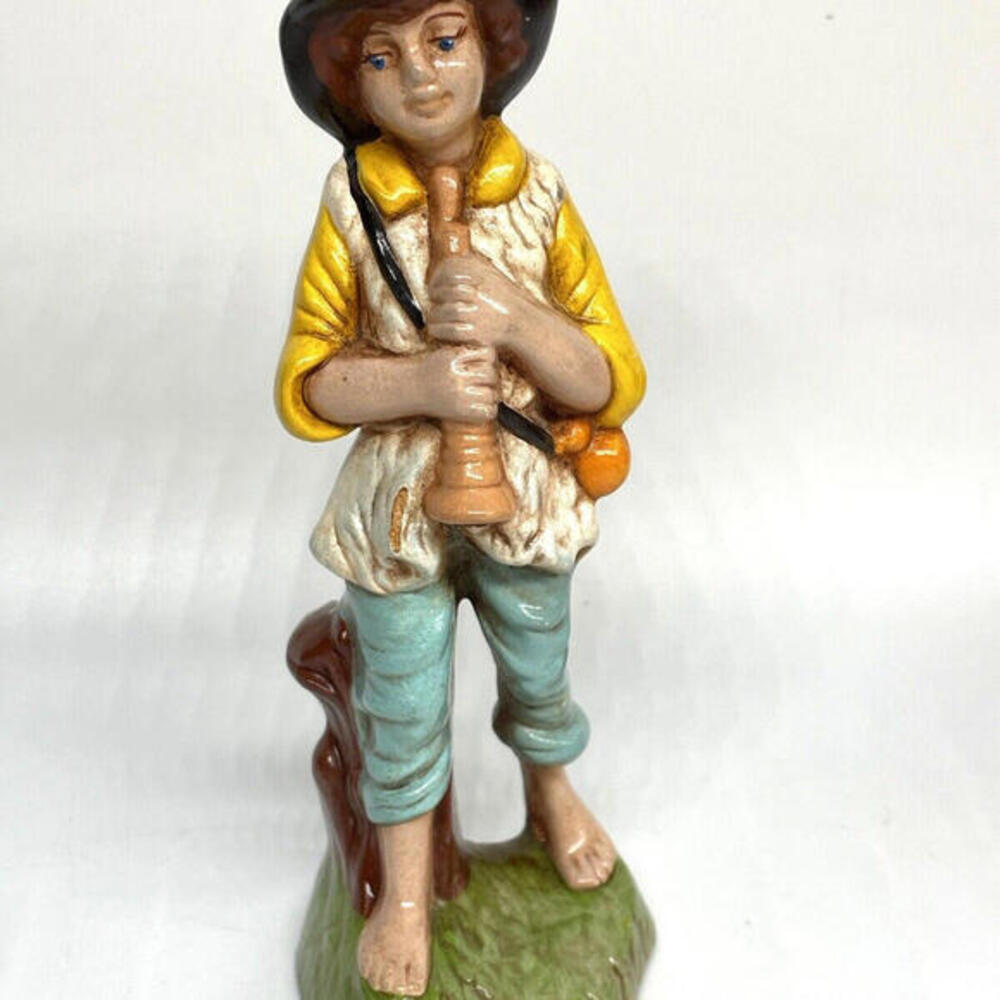Fontanini‎ Nativity PIPER Italy 6.5" Chalkware Vintage RARE